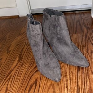 Grey booties lightly worn